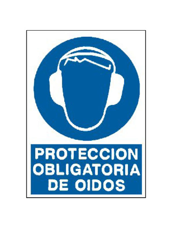 Señal uso obligatorio de protección de oídos ref. orr 47 de 230x340