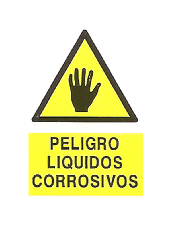 Señal peligro líquidos corrosivos ref. apr 350 de 330x500